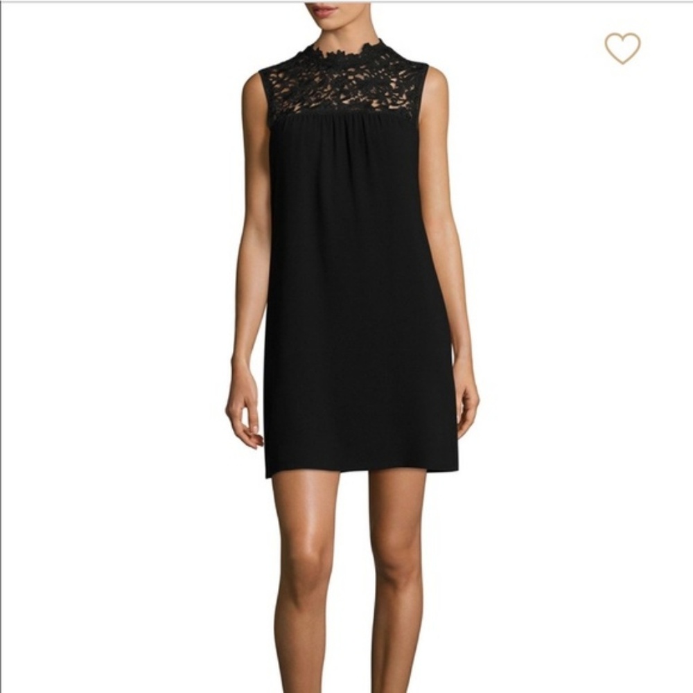 NWT Theory Aronella lace yoke crepe dress